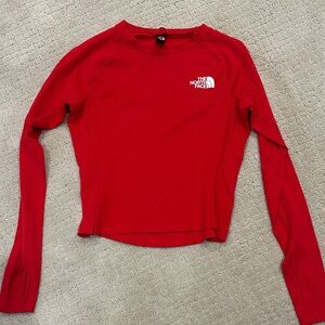 The North Face Women's Red Long Sleeve Running Top